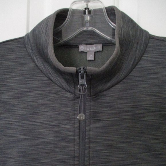 T by Talbots Womens L/S Full Zip Gray Stretch Fleece Lined Active Top NWOT - Lp - Picture 2 of 2